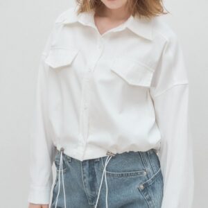 2way Drawstring Shirt Blouson