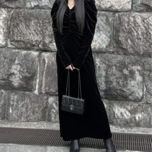 Back Lace Velour Dress