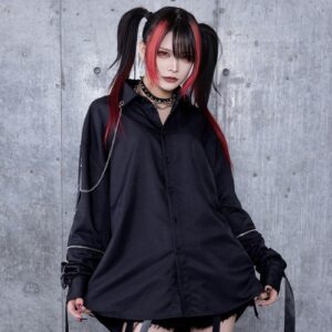 Cross Logo Print Sleeve Ring Shirt