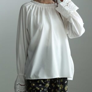 Front And Back 2way Lace Sleeve Blouse