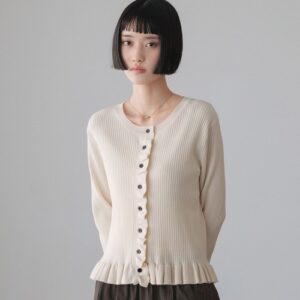 Frill Cardigan Long Sleeve