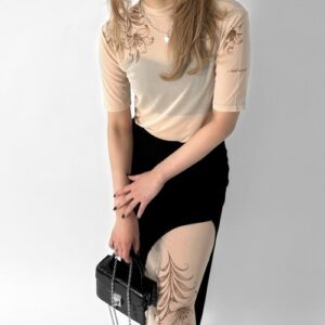 Tattoo Sheer Short Sleeve Top